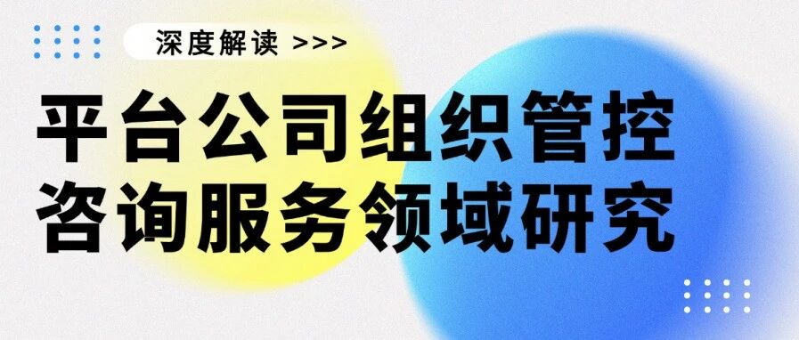 平台公司组织管控咨询服务领域研究：变革、挑战与未来之路（下）