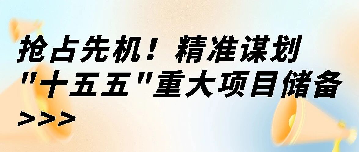 抢占先机！深入学习贯彻党的二十届四中全会精神，精准谋划“十五五”重大项目储备