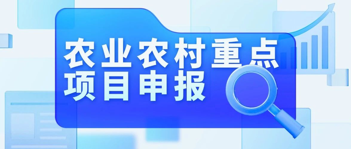 抓好这15个项目！农业农村资金申报全解析：重点项目、资金工具与实操要点